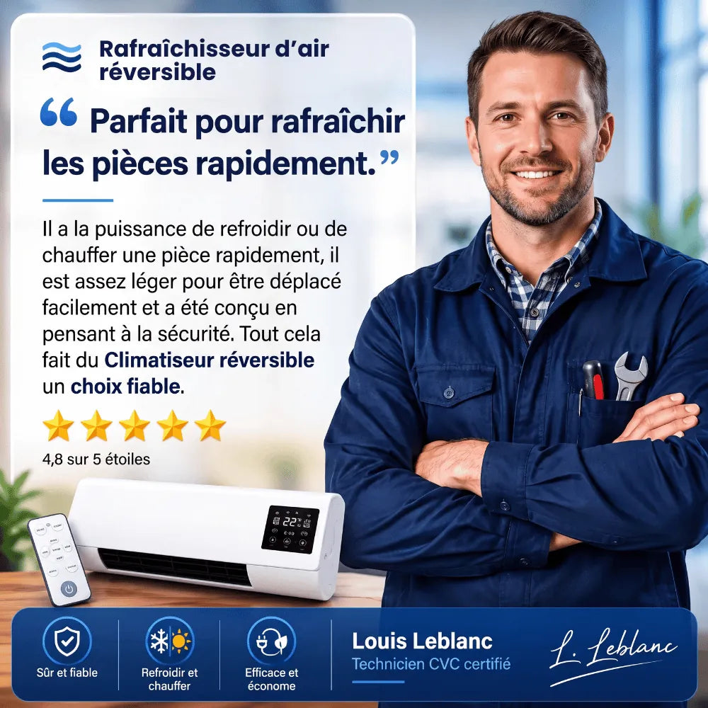 Rafraichisseur d'air réversible