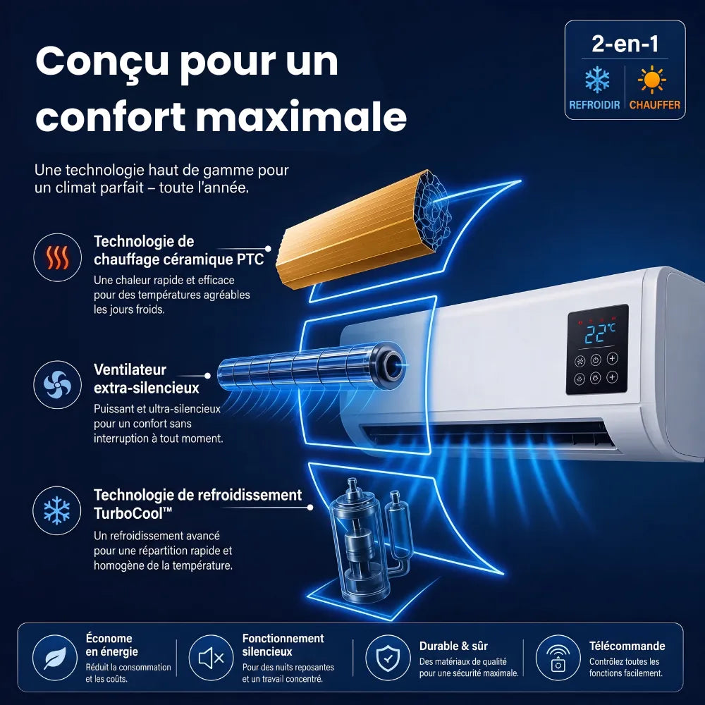 Rafraichisseur d'air réversible