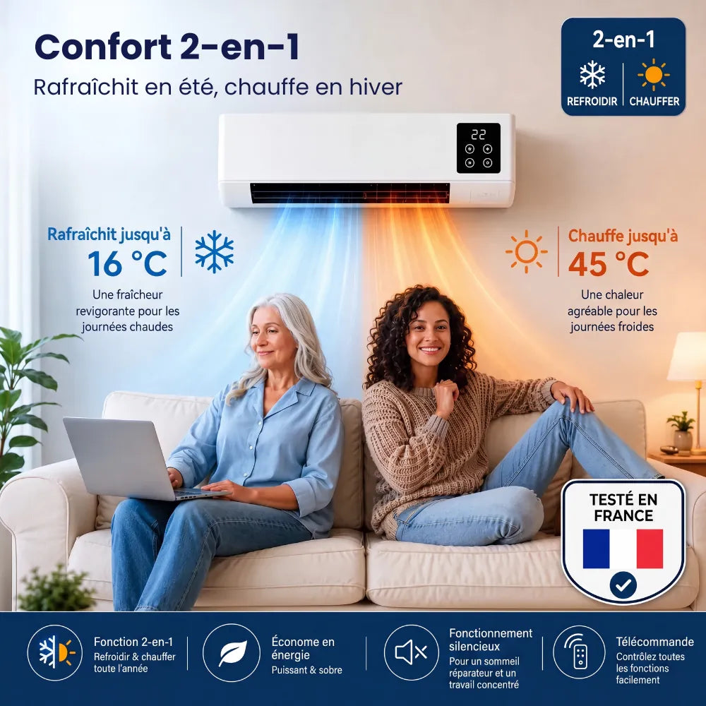 Rafraichisseur d'air réversible